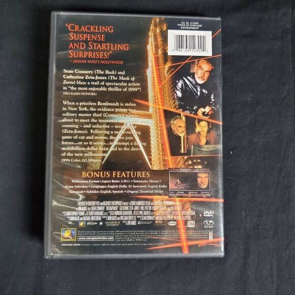 Entrapment DVD Sean Connery Catherine Zeta-Jones Action Thriller - Picture 3 of 3